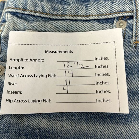 Lucky Brand Women Blue Denim “So Lucky" Distressed Cutoff Jean Shorts Size 2/26 - Picture 11 of 12